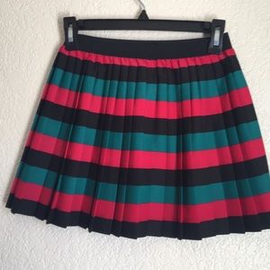 Forever 21 Pleated Stipe Skirt